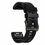 Leder- und Silikonarmband - Schwarz - Garmin Fenix 9 / 9 pro - 47mm