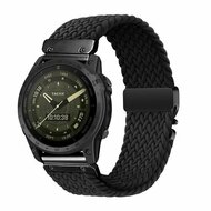 Geflochtenes Nylonarmband mit Fallschirmschnallenverschluss - Schwarz - Garmin Fenix 9 / 9 pro - 47mm