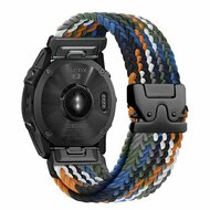 Geflochtenes Nylonarmband mit Fallschirmschnallenverschluss - Mehrfarbig Dark - Garmin Fenix 9 / 9 pro - 47mm