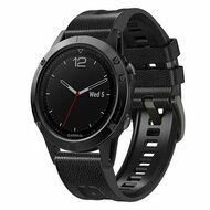 Leder- und Silikonarmband - Schwarz - Garmin Fenix 9 / 9 pro - 51mm