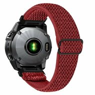 Elastisches Solo Loop Nylonarmband - Rot - Garmin Fenix 9 / 9 pro - 51mm