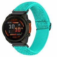Elastisches Solo Loop Nylonarmband - Mintgr&uuml;n - Garmin Fenix 9 / 9 pro - 51mm