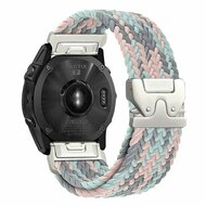 Geflochtenes Nylonarmband mit Fallschirmschnallenverschluss - Mehrfarbig Pastell - Garmin Fenix 9 / 9 pro - 51mm
