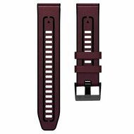 Leder + Silikonarmband - Bordeaux - Garmin Instinct 3 / Instinct E - 45mm