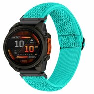 Elastisches Solo Loop Nylonarmband - Mintgr&uuml;n - Garmin Quatix 8 - 47mm