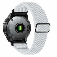 Elastisches Solo Loop Nylonarmband - Wei&szlig; - Garmin Quatix 8 - 47mm