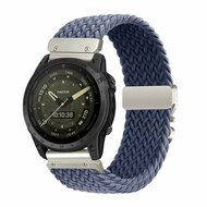 Geflochtenes Nylonarmband mit Fallschirmschnallenverschluss - Blaugrau - Garmin Quatix 8 - 47mm