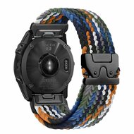 Geflochtenes Nylonarmband mit Fallschirmschnallenverschluss - Mehrfarbig Dark - Garmin Quatix 8 - 47mm