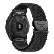 Geflochtenes Nylonarmband mit Fallschirmschnallenverschluss - Schwarz - Garmin Quatix 8 - 47mm