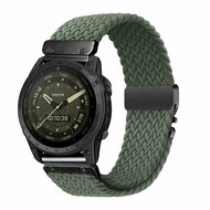 Geflochtenes Nylonarmband mit Fallschirmschnallenverschluss - Gr&uuml;n - Garmin Quatix 8 - 47mm