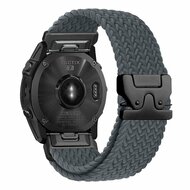 Geflochtenes Nylonarmband mit Fallschirmschnallenverschluss - Grau - Garmin Quatix 8 - 47mm
