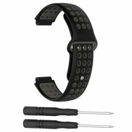 Silikon-Sportarmband - Schwarz + Grau - Garmin Approach S20