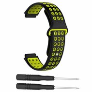 Silikon-Sportarmband - Schwarz + Gelb - Garmin Approach S20