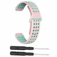 Silikon-Sportarmband - Rosa + Gr&uuml;n - Garmin Approach S20