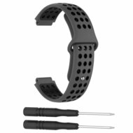 Silikon-Sportarmband - Grau + Schwarz - Garmin Approach S20