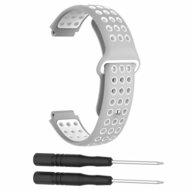 Silikon-Sportarmband - Grau + Wei&szlig; - Garmin Approach S20