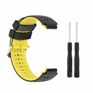 Dot Pattern Silikonarmband - Schwarz + Gelb - Garmin Approach S20