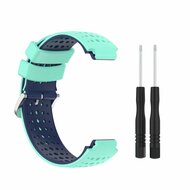 Dot Pattern Silikonarmband - T&uuml;rkis + Dunkelblau - Garmin Approach S20