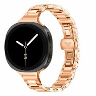 Slim Fit Edelstahl-Gliederarmband - Ros&eacute;gold - Samsung Galaxy Watch 9 - 40mm / 44mm