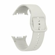 Soft Silikonarmband - Gr&ouml;&szlig;e: M/L - Cremewei&szlig; - Samsung Galaxy Watch 9 - 40mm / 44mm