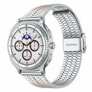 Edelstahlarmband - Silber mit Ros&eacute;gold - Samsung Galaxy Watch 9 - 40mm / 44mm