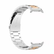 Edelstahl-Gliederarmband - Silber mit Champagnergold - Samsung Galaxy Watch 9 - 40mm / 44mm