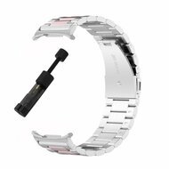 Edelstahl-Gliederarmband - Silber mit Ros&eacute;gold - Samsung Galaxy Watch 9 - 40mm / 44mm
