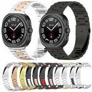Edelstahl-Gliederarmband - Schwarz mit Champagnergold - Samsung Galaxy Watch 9 - 40mm / 44mm