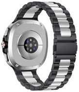 Edelstahl-Gliederarmband - Schwarz mit Silber - Samsung Galaxy Watch 9 - 40mm / 44mm