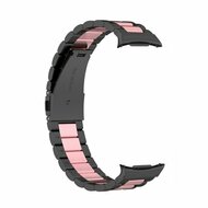 Edelstahl-Gliederarmband - Schwarz mit Ros&eacute;gold - Samsung Galaxy Watch 9 - 40mm / 44mm