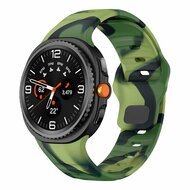 Wave Silikonarmband - Camouflage Gr&uuml;n - Samsung Galaxy Watch 9 - 40mm / 44mm