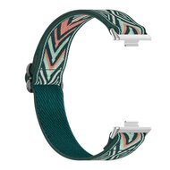 Elastisches Nylonband - Gr&uuml;ner Pfeil - Huawei Watch Fit 3 / Fit 4