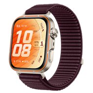 Geripptes Nylonarmband - Aubergine - Huawei Watch Fit 5 / 4 / 3