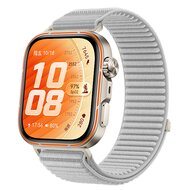 Geripptes Nylonarmband - Grau - Huawei Watch Fit 5 / 4 / 3