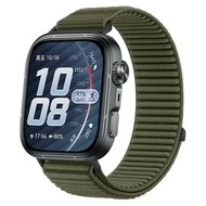 Geripptes Nylonarmband - Dunkelgr&uuml;n - Huawei Watch Fit 5 / 4 / 3