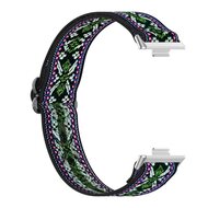 Elastisches Nylonband - Bohemian gr&uuml;n - Huawei Watch Fit 3 / Fit 4