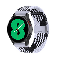 Huawei Watch 5 - 42mm - Geflochtenes Nylonarmband - Schwarz / wei&szlig; gestreift