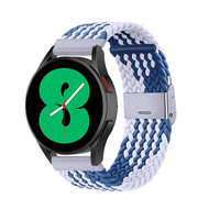 Huawei Watch 5 - 42mm - Geflochtenes Nylonarmband - Blau / wei&szlig;