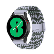 Huawei Watch 5 - 42mm - Geflochtenes Nylonarmband - Gr&uuml;n / Grau