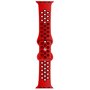 Sportarmband mit zus&auml;tzlicher Schlaufe - Rot + Schwarz - Geeignet f&uuml;r Apple Watch 38mm / 40mm / 41mm