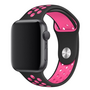 Sportarmband - Gr&ouml;&szlig;e: S/M - Schwarz + Pink - Geeignet f&uuml;r Apple Watch 38mm / 40mm / 41mm