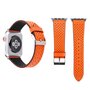 Dot Pattern Lederarmband - Orange - Geeignet f&uuml;r Apple Watch 38mm / 40mm / 41mm
