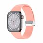 Silikonarmband - Faltschlie&szlig;e - Pink - Geeignet f&uuml;r Apple Watch 42mm / 44mm / 45mm / 49mm