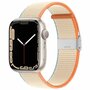 Nylonband mit Clipverschluss - Beige - Geeignet f&uuml;r Apple Watch 42mm / 44mm / 45mm / 49mm