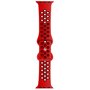Sportarmband mit zus&auml;tzlicher Schlaufe - Rot + Schwarz - Geeignet f&uuml;r Apple Watch 42mm / 44mm / 45mm / 49mm