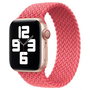 Geflochtenes Solo Loop Armband - Gr&ouml;&szlig;e: L - Pink - Geeignet f&uuml;r Apple Watch 42mm / 44mm / 45mm / 49mm