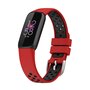 Fitbit Luxe - Silikon-Sportband - Gr&ouml;&szlig;e: Large - Rot + Schwarz