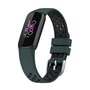 Fitbit Luxe - Silikon-Sportband - Gr&ouml;&szlig;e: Large - Dunkelgr&uuml;n + Schwarz