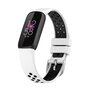 Fitbit Luxe - Silikon-Sportband - Gr&ouml;&szlig;e: Large - Wei&szlig; + Schwarz