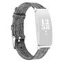 Fitbit Inspire 1 / HR / Ace 2 Canvas Armband - Gr&ouml;&szlig;e: Gro&szlig; - Grau
